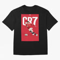 Cr7 Oversized T-Shirt Stand with FIFA World Cup 2026 USA Canada Mexico for Fans of Messi, CR7 and Mbappe and England, France and Netherlands, Bringing Match Day Excitement, Supporter Culture, Golden Goals and Global Football Passion; Perfect for