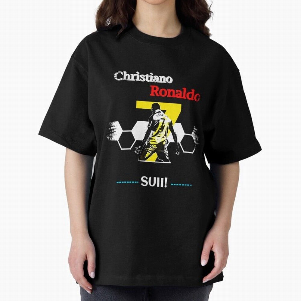 Cristiano Ronaldo Cr7 Oversized T-Shirt Cheer through Every Moment of the FIFA World Cup 2026 Journey through Messi Highlights, France Pride, Football Passion, Legendary Performances, Festival Vibes and Supporter Community; Great for Supporters Who