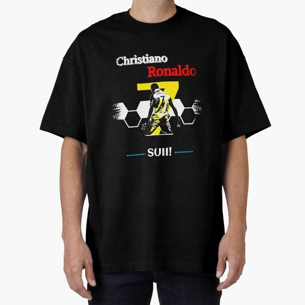 Cristiano Ronaldo Cr7 Oversized T-Shirt Cheer through Every Moment of the FIFA World Cup 2026 Journey through Messi Highlights, France Pride, Football Passion, Legendary Performances, Festival Vibes and Supporter Community; Great for Supporters Who