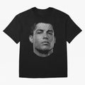 Cristiano Ronaldo Cristiano Ronaldo Halftone style Oversized T-Shirt Refresh Global Football Passion for FIFA World Cup 2026 Group Stage, Celebrating CR7, Portugal, Spain and Germany, Stadium Chants, National Pride, Trophy Dreams and Unforgettable