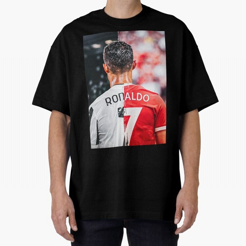 Cristiano Ronaldo , Manchester Star , Football Poster 2122 Star Oversized T-Shirt Turn Up for Match Day Hype around FIFA World Cup 2026 Group Stage, Messi, Spain, Tournament Hype, Historic Matchups, Family Viewing Parties and Global Sports Pride;