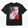 Cristiano Ronaldo , Manchester Star , Football Poster 2122 Star Oversized T-Shirt Turn Up for Match Day Hype around FIFA World Cup 2026 Group Stage, Messi, Spain, Tournament Hype, Historic Matchups, Family Viewing Parties and Global Sports Pride;