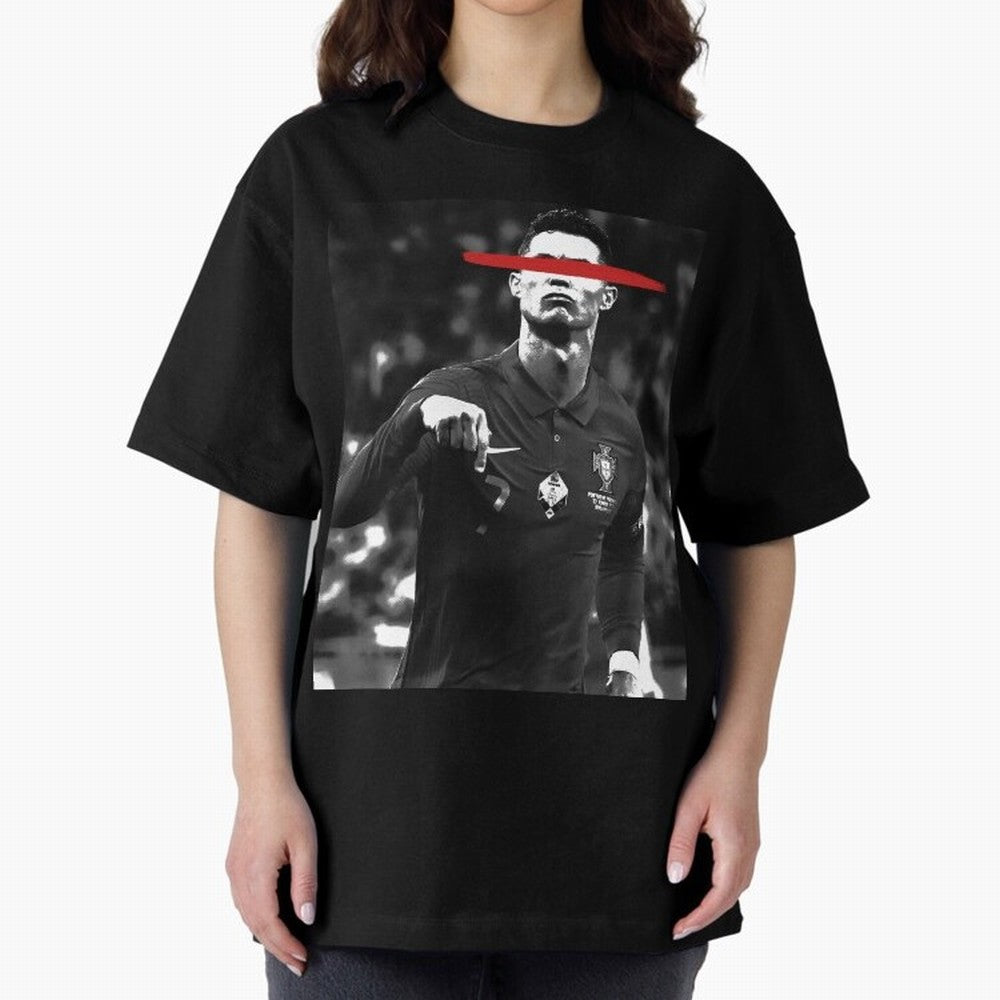 Cristiano in Rubrum Plaga Oversized T-Shirt Refresh FIFA World Cup 2026 USA Canada Mexico for Fans of Cristiano Ronaldo and Portugal, Bringing Worldwide Fan Energy, Dramatic Goals, Stadium Lights and Championship Celebrations; Great for Watch