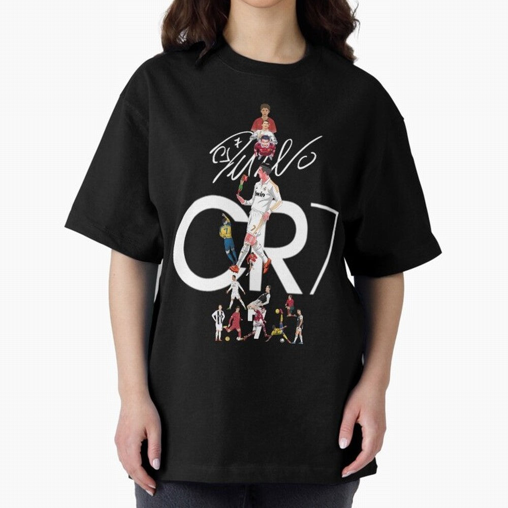 CR7 Oversized T-Shirt Fuel FIFA World Cup 2026 USA Canada Mexico for Fans of Haaland and Germany, Bringing Stadium Chants, National Pride, Trophy Dreams and Unforgettable Football Memories; Great for Supporters Who Love Legendary Players, National