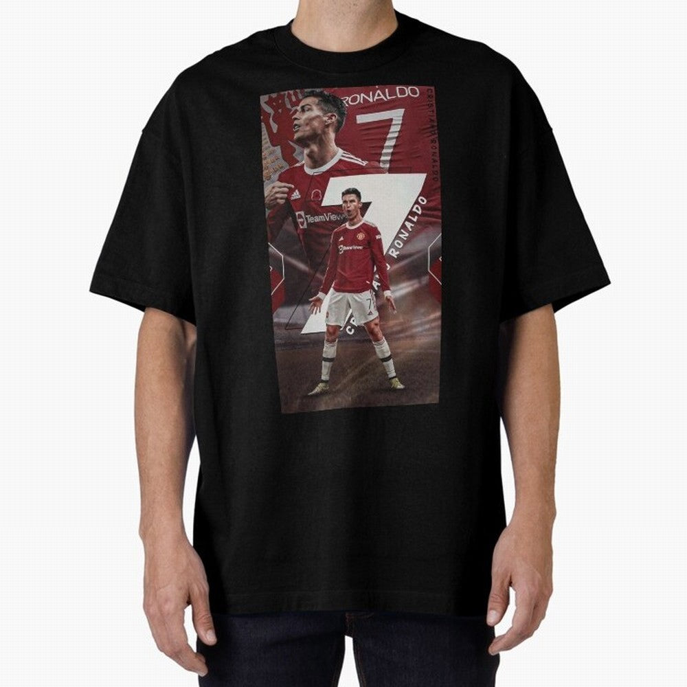 Cristiano Ronaldo Oversized T-Shirt Keep Football History Alive during the FIFA World Cup 2026 Group Stage Journey through Messi Highlights, France Pride, Vintage Soccer Flavor, Modern Football Stars, National Flags and Final Night Emotion; Great