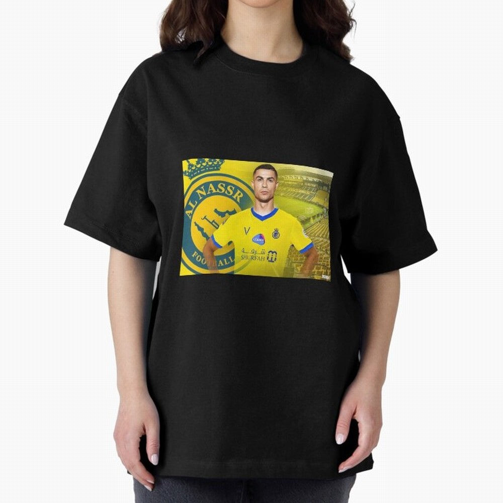 AL NASSR CRISTIANO RONALDO Oversized T-Shirt Relive the Noise and Pride of Global Football Passion for FIFA World Cup 2026 USA Canada Mexico, Made for Cristiano Ronaldo, Haaland and CR7, Netherlands, Stadium Memories, Football Loyalty,