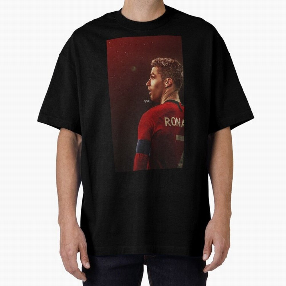 Art Ronaldo Wallpaper Oversized T-Shirt Make Game Day About FIFA World Cup 2026 USA Canada Mexico Spirit, Connected to France, Neymar, Championship Spirit, Famous Goals, Roaring Crowds and International Football Unity; Made for Collectors Who Enjoy