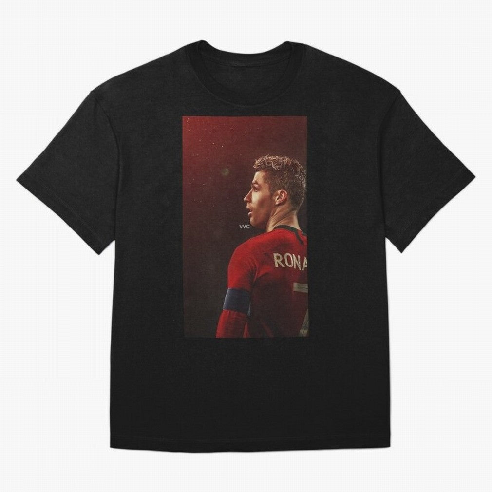Art Ronaldo Wallpaper Oversized T-Shirt Make Game Day About FIFA World Cup 2026 USA Canada Mexico Spirit, Connected to France, Neymar, Championship Spirit, Famous Goals, Roaring Crowds and International Football Unity; Made for Collectors Who Enjoy
