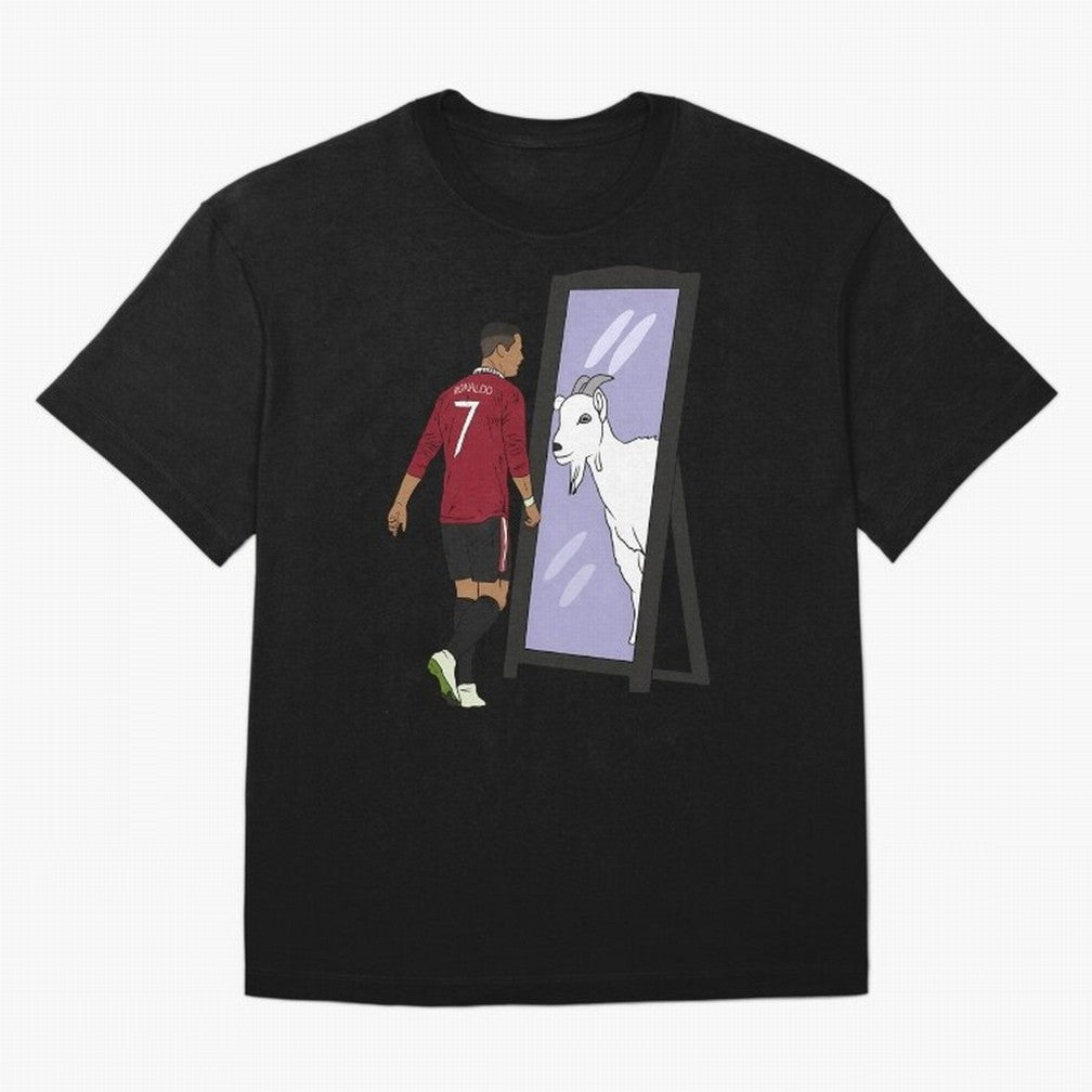 Cristiano Ronaldo Mirror GOAT Oversized T-Shirt Join Supporters Worldwide for FIFA World Cup 2026 Spirit, Driven by Spain and Netherlands, Neymar, Haaland and Cristiano Ronaldo, Global Supporter Spirit, Legendary Goals, National Colors and