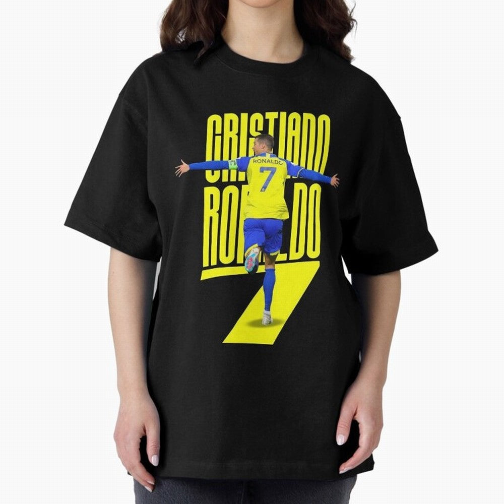 cristiano ronaldo 7 Oversized T-Shirt Fuel the FIFA World Cup 2026 Journey through Messi Highlights, Brazil Pride, Football History, Final Match Energy, Crowd Noise and Once in a Lifetime Moments; Ideal for Football Dads, Football Moms, Friends,