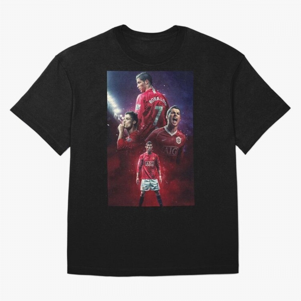 CR7 Art Wallpaper Ronaldo Posters Oversized T-Shirt Fuel Global Football Passion for FIFA World Cup 2026 Group Stage, Inspired by Neymar, France and Portugal, Goal Celebration Energy, Supporter Heritage, Football Icons and Worldwide Tournament Joy;