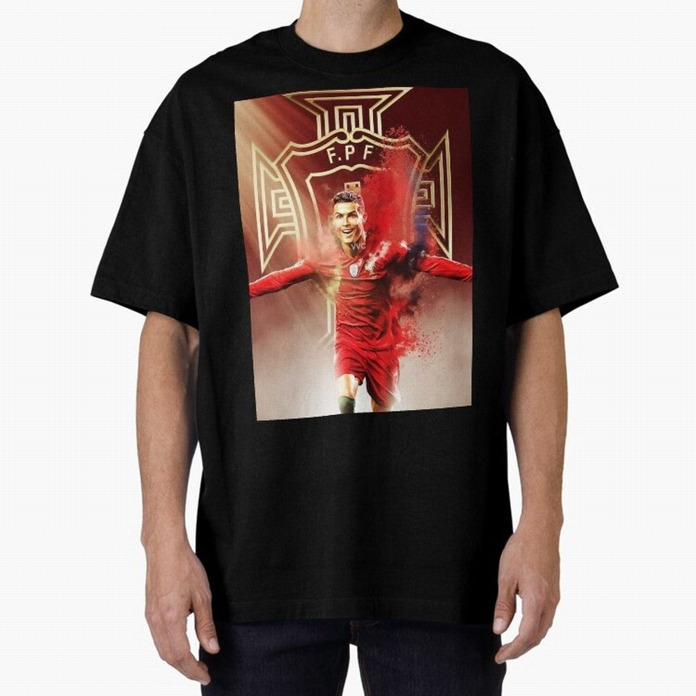 CR>7 Por Oversized T-Shirt Show Your Love for Match Day Hype around FIFA World Cup 2026 Group Stage, Haaland, Brazil, Portugal and Argentina, Championship Spirit, Famous Goals, Roaring Crowds and International Football Unity; Perfect for People Who