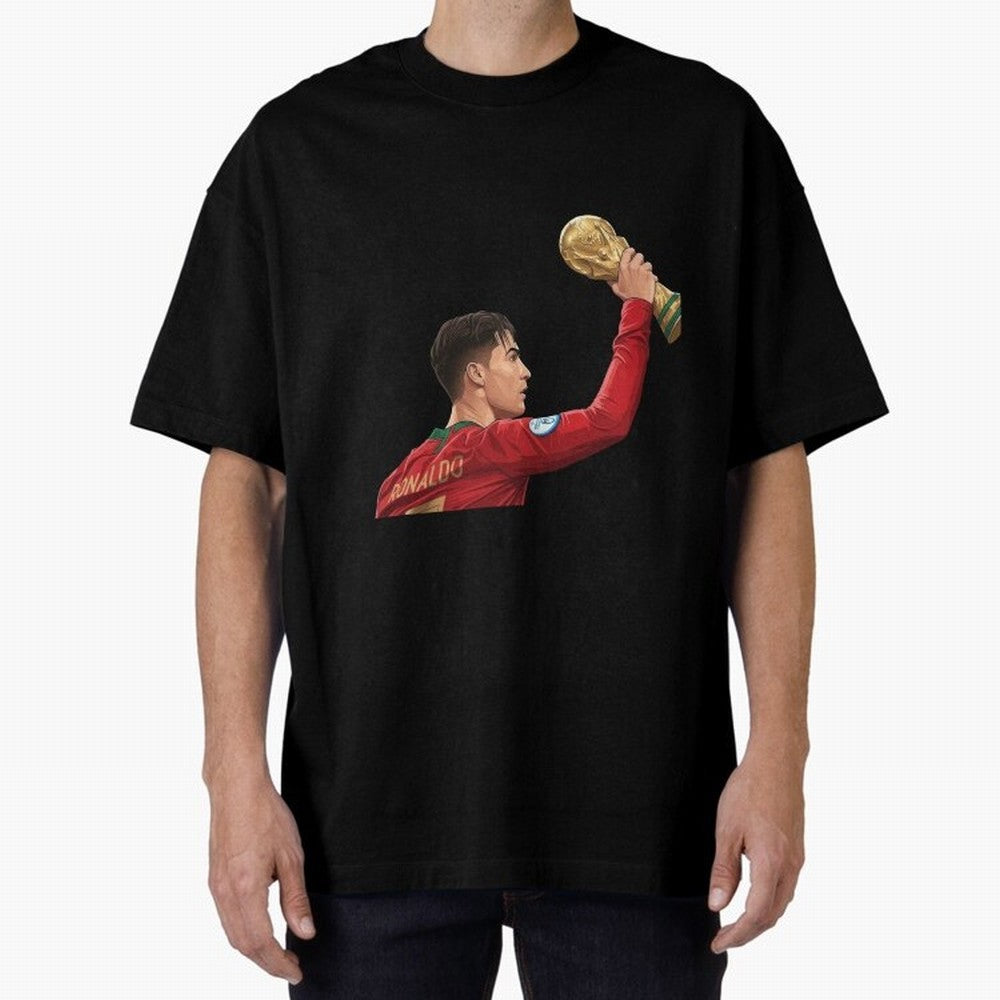 Cristiano Ronaldo Oversized T-Shirt Celebrate the Next Chapter of the FIFA World Cup 2026 Journey through Mbappe and Neymar Highlights, Brazil Pride, Champion Mindset, Group Stage Buzz, Knockout Tension and Passionate Fan Culture; Made for Die Hard