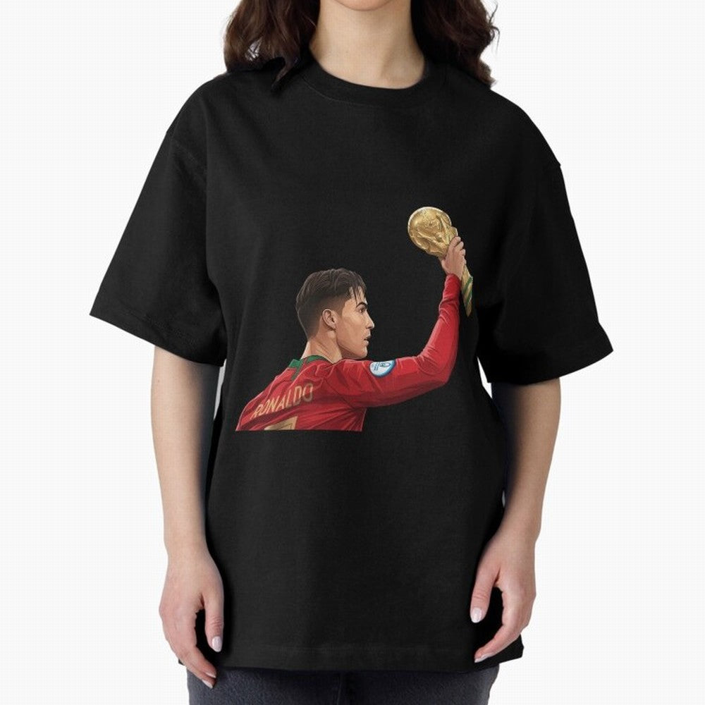 Cristiano Ronaldo Oversized T-Shirt Celebrate the Next Chapter of the FIFA World Cup 2026 Journey through Mbappe and Neymar Highlights, Brazil Pride, Champion Mindset, Group Stage Buzz, Knockout Tension and Passionate Fan Culture; Made for Die Hard