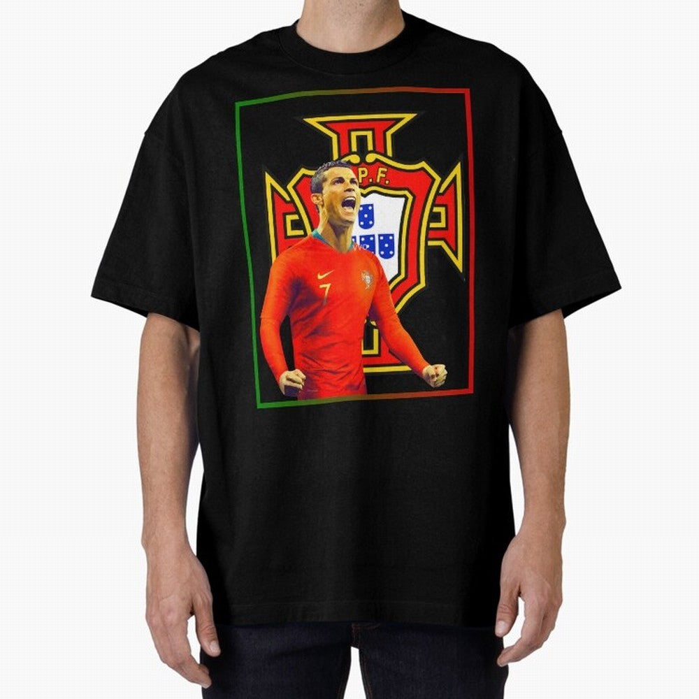 cristiano ronaldo Oversized T-Shirt Celebrate Global Passion for Global Football Passion for FIFA World Cup 2026 Group Stage, Built around Neymar, Haaland and Cristiano Ronaldo, France, Match Day Excitement, Supporter Culture, Golden Goals and