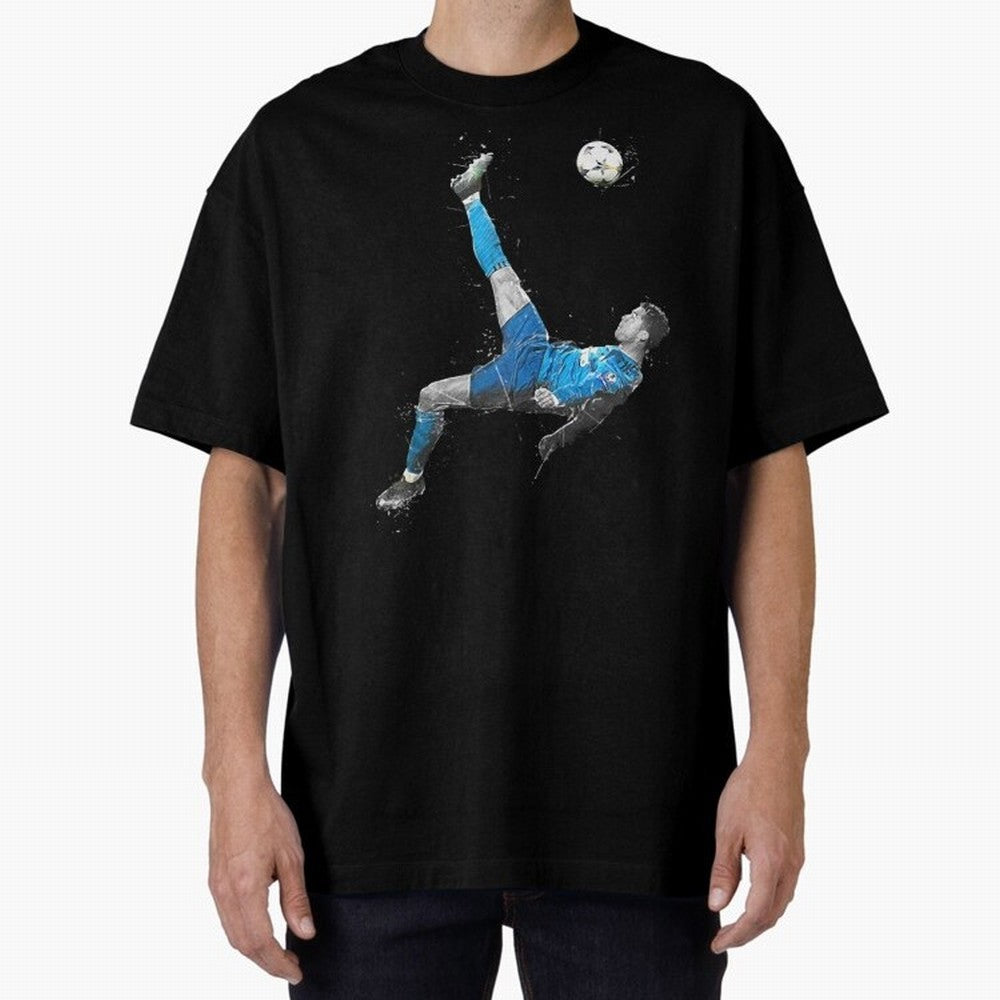 Cristiano Ronaldo Oversized T-Shirt Show Fan Pride Across FIFA World Cup 2026 for Fans of Haaland and Mbappe and England and Germany, Bringing Worldwide Fan Energy, Dramatic Goals, Stadium Lights and Championship Celebrations; Perfect for People