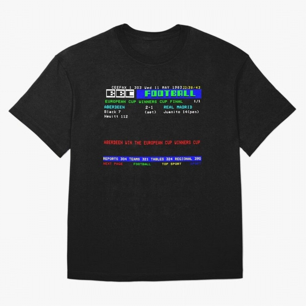 Aberdeen Cup Winners Cup Final 1983 CEEFAX Oversized T-Shirt Make Every Match About Global Football Passion for FIFA World Cup 2026, Centered on Cristiano Ronaldo, France, Game Day Rituals, Football Legends, Country Pride and the Road to the Final;