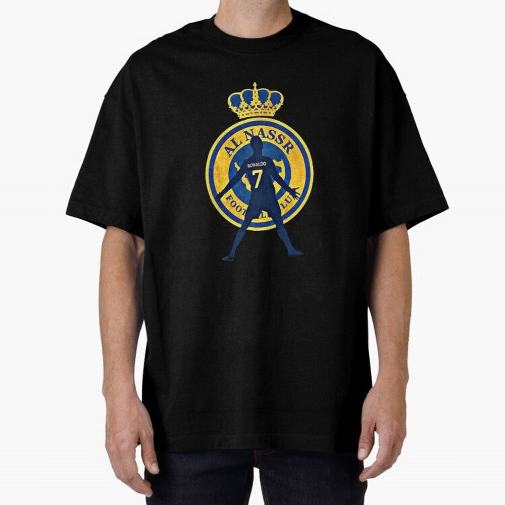 Cristiano Ronaldo T-shirt at Al-Nasr Saudi Club Oversized T-Shirt Upgrade Match Day Hype around FIFA World Cup 2026 USA Canada Mexico, Messi, CR7 and Mbappe, Spain, Stadium Memories, Football Loyalty, International Chants and Championship