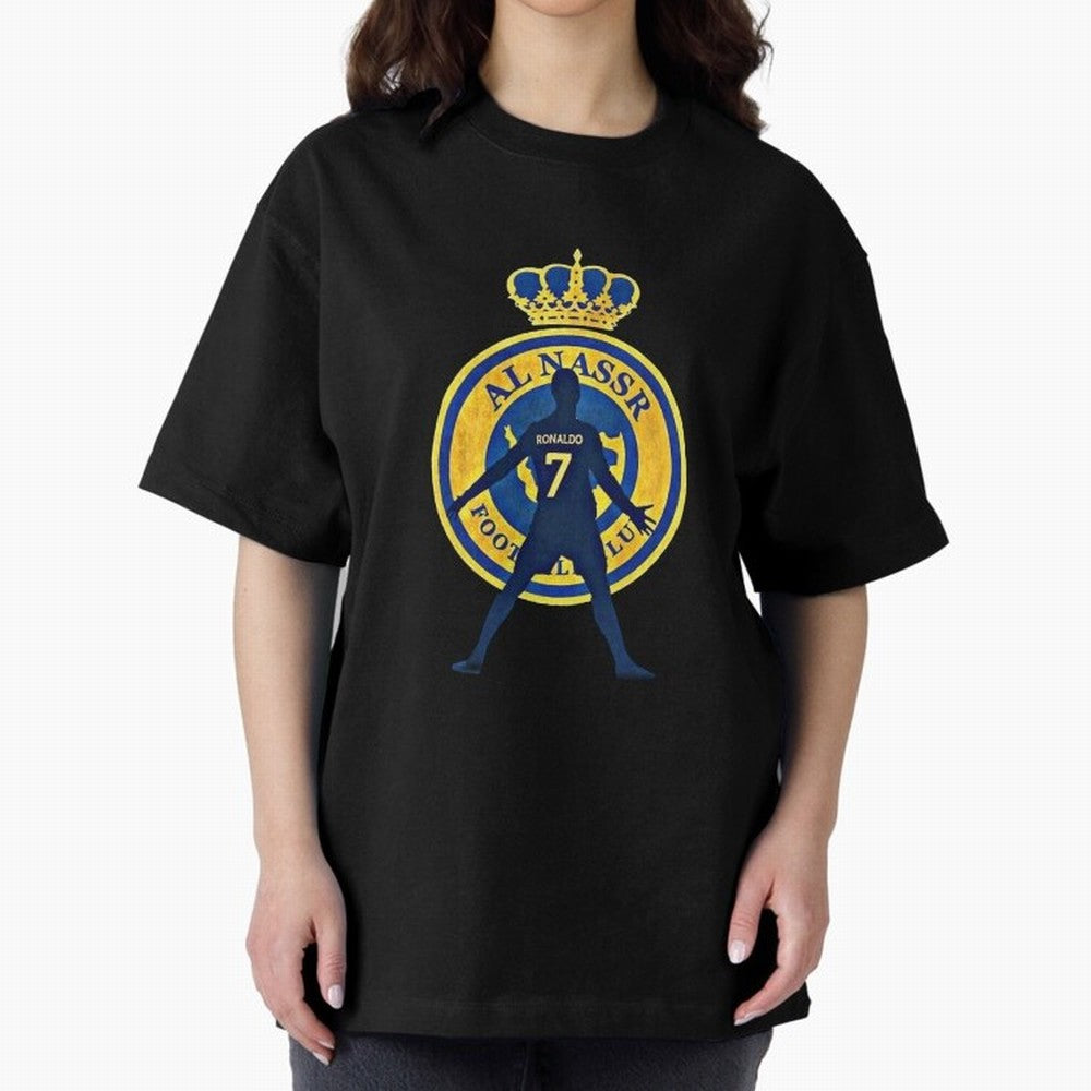 Cristiano Ronaldo T-shirt at Al-Nasr Saudi Club Oversized T-Shirt Upgrade Match Day Hype around FIFA World Cup 2026 USA Canada Mexico, Messi, CR7 and Mbappe, Spain, Stadium Memories, Football Loyalty, International Chants and Championship