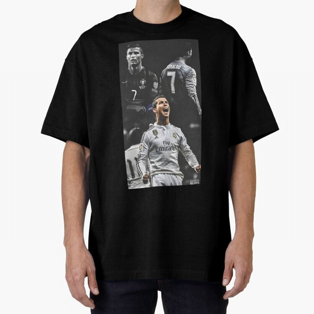 Cristiano Ronaldo CR7 Football Art Poster Oversized T-Shirt Fuel the Hype around FIFA World Cup 2026 Group Stage Spirit, with England, France and Netherlands, Cristiano Ronaldo, Goal Celebration Energy, Supporter Heritage, Football Icons and