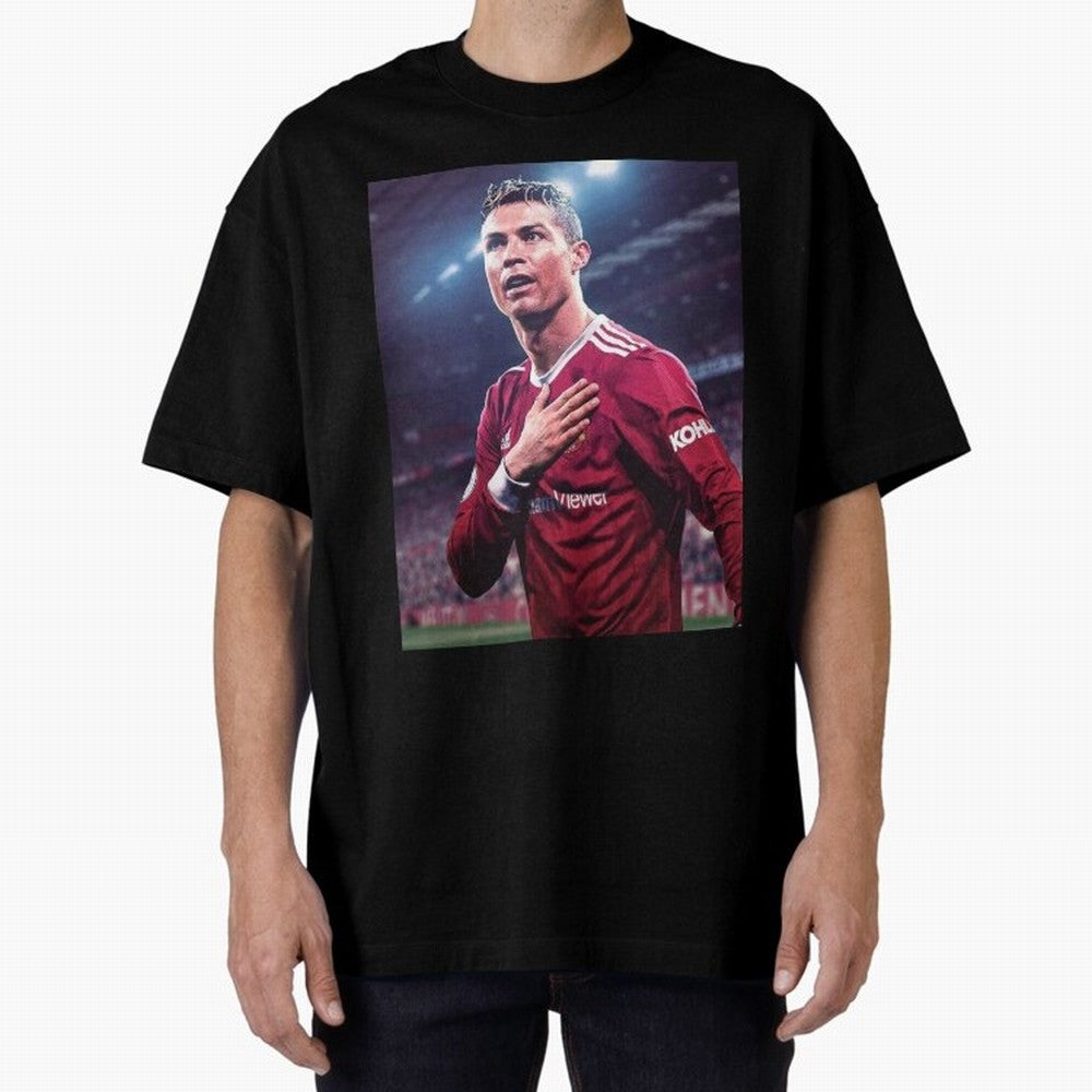 Cristiano Ronaldo New Oversized T-Shirt Celebrate the Biggest Stage of FIFA World Cup 2026 USA Canada Mexico Spirit, Filled with Brazil, Cristiano Ronaldo, Haaland and CR7, Football History, Final Match Energy, Crowd Noise and Once in a Lifetime