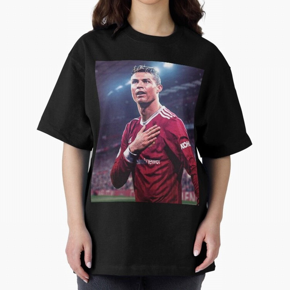 Cristiano Ronaldo New Oversized T-Shirt Celebrate the Biggest Stage of FIFA World Cup 2026 USA Canada Mexico Spirit, Filled with Brazil, Cristiano Ronaldo, Haaland and CR7, Football History, Final Match Energy, Crowd Noise and Once in a Lifetime