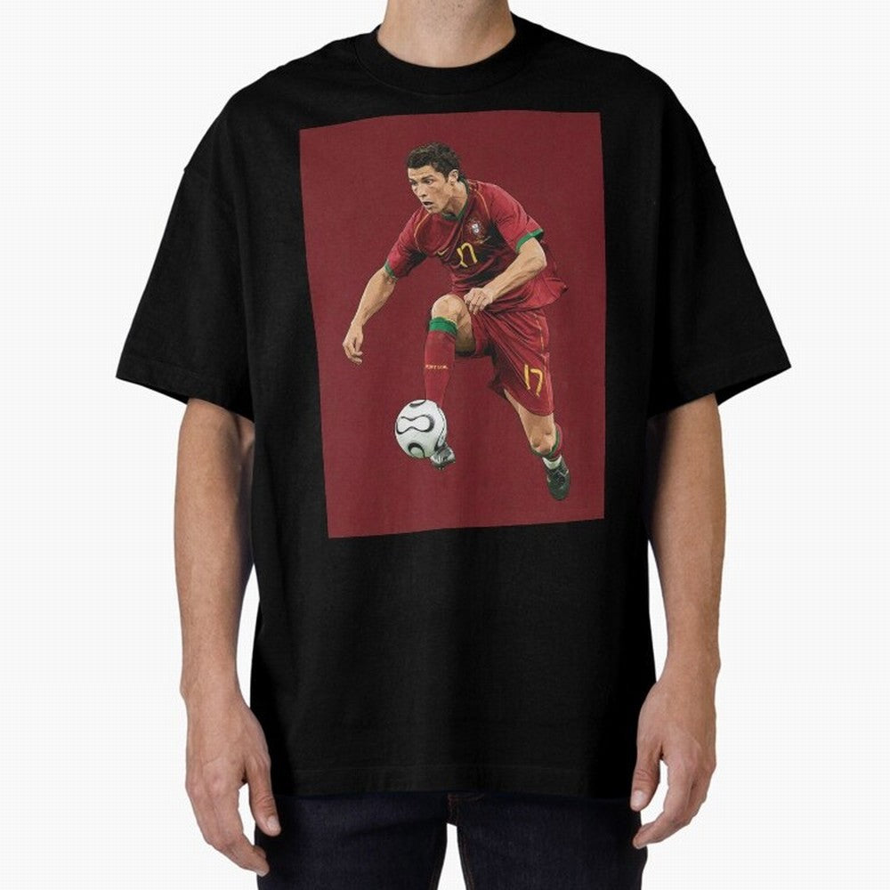 Ronaldo Oversized T-Shirt Step into Match Day Hype around FIFA World Cup 2026 USA Canada Mexico, Messi, CR7 and Mbappe, Argentina, Champion Mindset, Group Stage Buzz, Knockout Tension and Passionate Fan Culture; Ideal for Passionate Fans Who Love