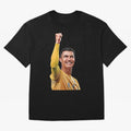 Cristiano Ronaldo - CR 7 Celebration Oversized T-Shirt Bring a Champion Mindset to Global Football Passion for FIFA World Cup 2026 USA Canada Mexico, Driven by Messi, Neymar and Mbappe, Spain and Netherlands, Retro Football Energy, Iconic