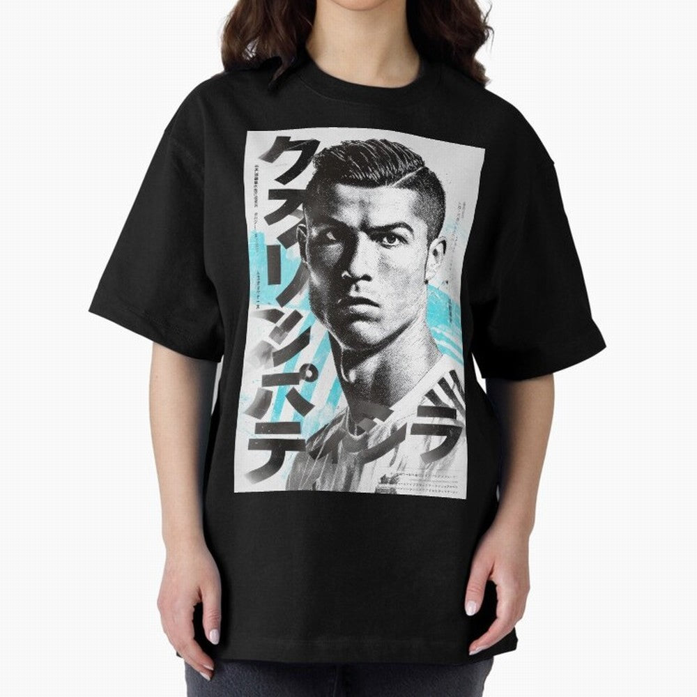 Cristiano Japanese Poster Oversized T-Shirt Bring Champion Energy into FIFA World Cup 2026 for Fans of Neymar and Netherlands, Bringing Match Day Excitement, Supporter Culture, Golden Goals and Global Football Passion; Great for Supporters Who Love