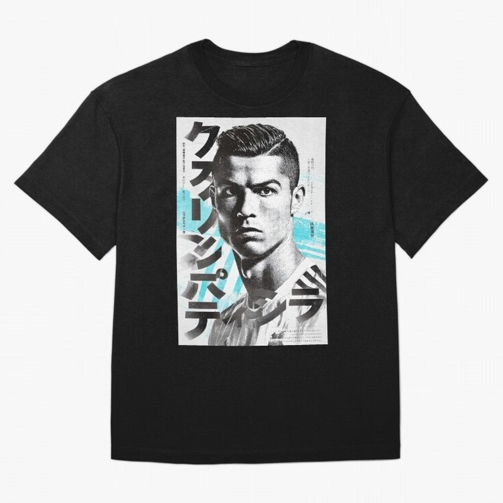 Cristiano Japanese Poster Oversized T-Shirt Bring Champion Energy into FIFA World Cup 2026 for Fans of Neymar and Netherlands, Bringing Match Day Excitement, Supporter Culture, Golden Goals and Global Football Passion; Great for Supporters Who Love