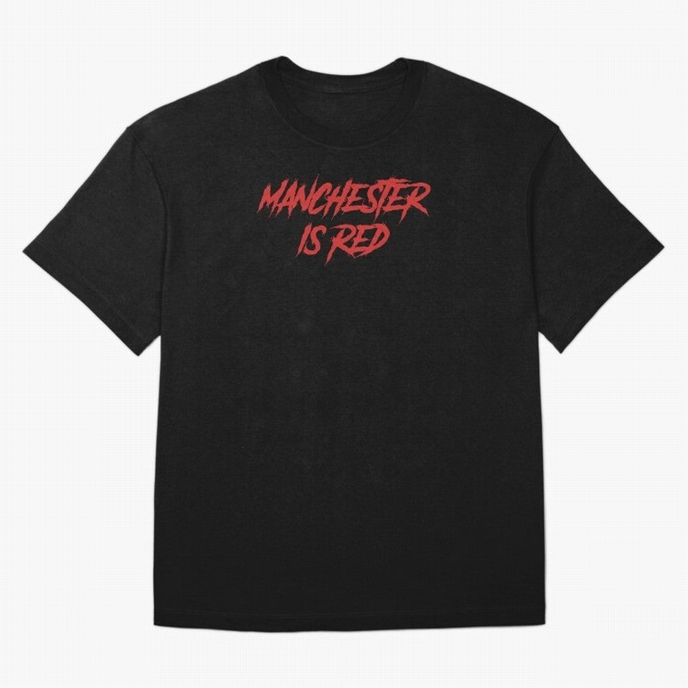 Manchester Is Red Oversized T-Shirt Represent Fans Who Live for Match Day Hype around FIFA World Cup 2026 Group Stage, Cristiano Ronaldo, England, France and Netherlands, Tournament Hype, Historic Matchups, Family Viewing Parties and Global Sports
