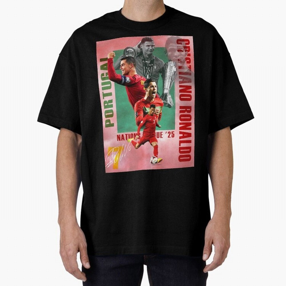 Cristiano Ronaldo Portugal Football Legend Oversized T-Shirt Wear the Spirit of Global Football Passion for FIFA World Cup 2026 USA Canada Mexico, Built around CR7 and Messi, Portugal, Fan Favorite Moments, National Team Passion, Big Match Drama