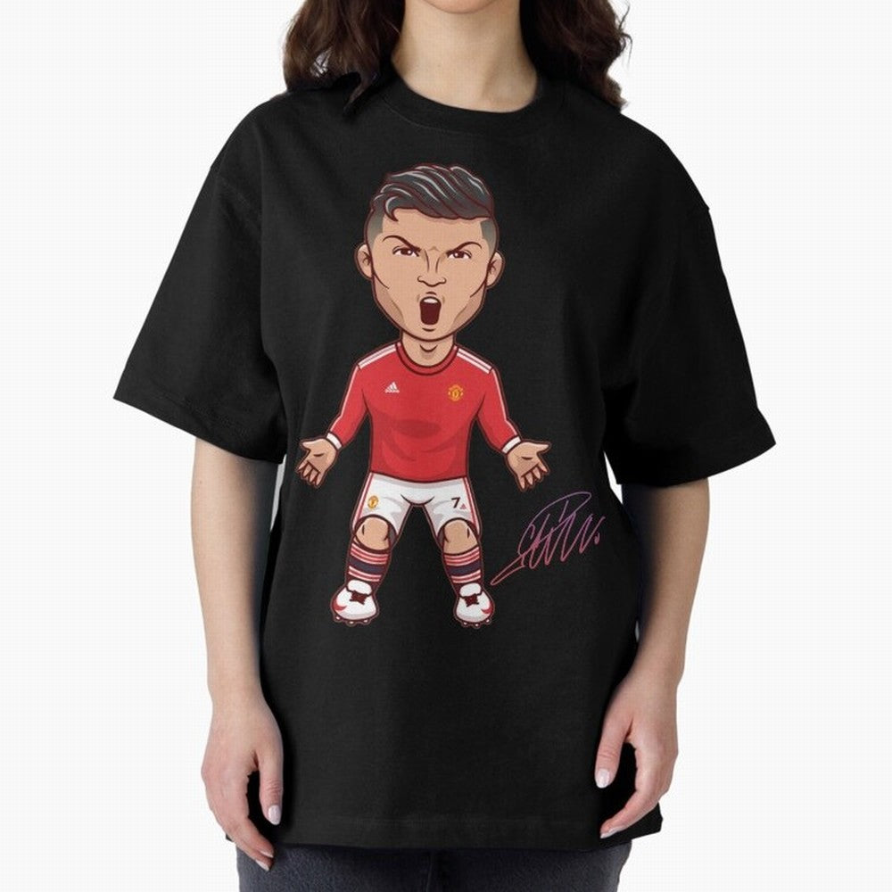 Cristiano Ronaldo CR7 Signature Oversized T-Shirt Refresh FIFA World Cup 2026 USA Canada Mexico Centered on Haaland, Brazil, Portugal and Argentina Energy, Retro Football Energy, Iconic Rivalries, Trophy Chase Drama and Stadium Atmosphere; Ideal