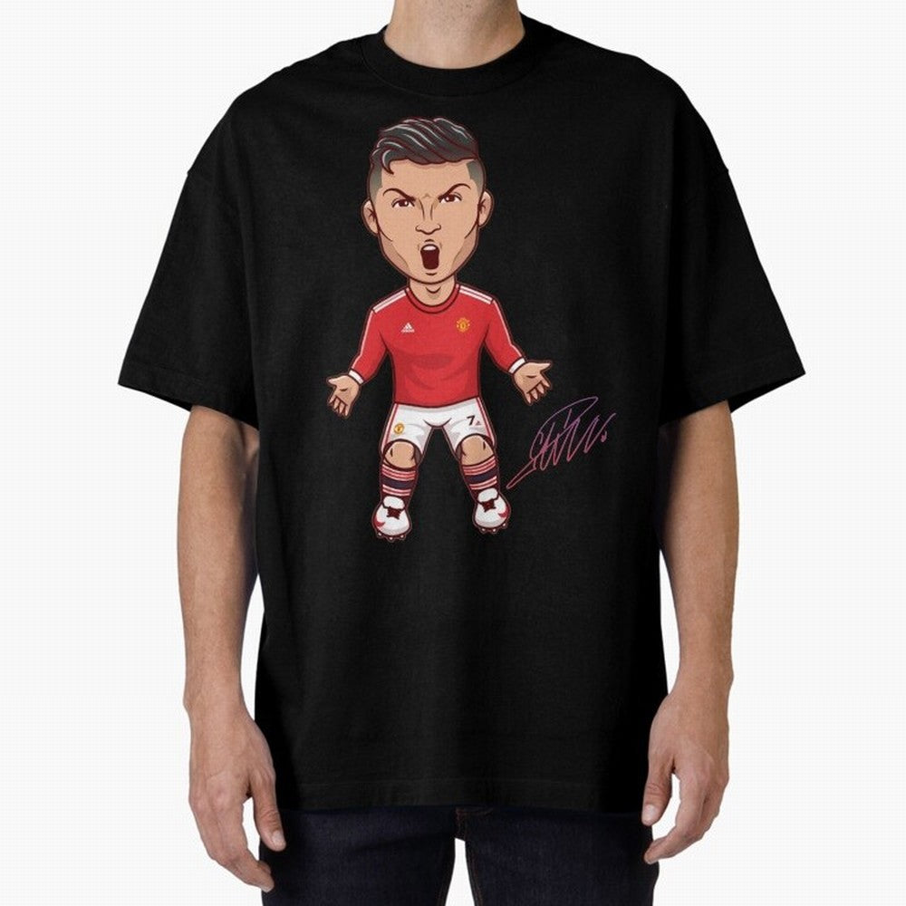 Cristiano Ronaldo CR7 Signature Oversized T-Shirt Refresh FIFA World Cup 2026 USA Canada Mexico Centered on Haaland, Brazil, Portugal and Argentina Energy, Retro Football Energy, Iconic Rivalries, Trophy Chase Drama and Stadium Atmosphere; Ideal