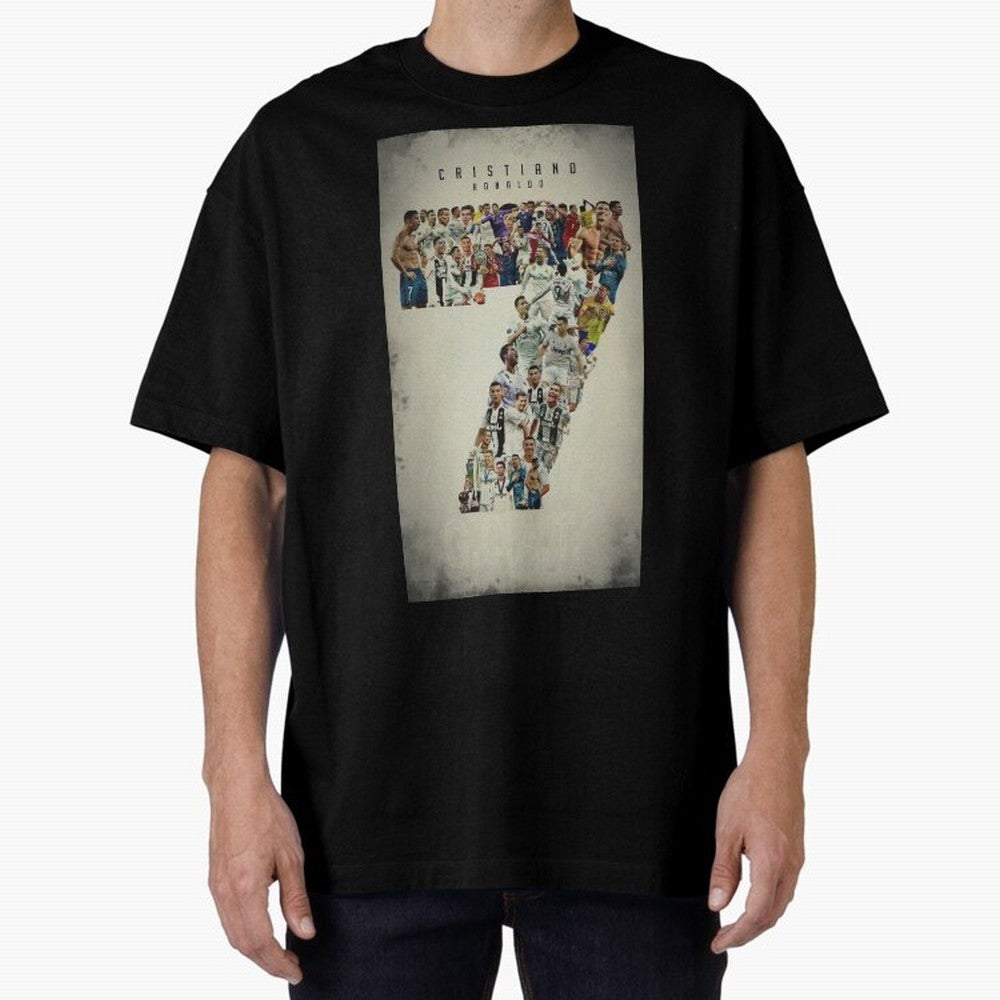 Cristiano Ronaldo Oversized T-Shirt Make the Season About Global Football Passion for FIFA World Cup 2026 USA Canada Mexico, Featuring Messi, CR7 and Mbappe, Argentina, France and Brazil, Championship Spirit, Famous Goals, Roaring Crowds and