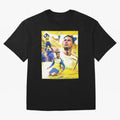 Cristiano Ronaldo Al-Nassr Football Club Oversized T-Shirt Celebrate Rivalries and Pride in Match Day Hype around FIFA World Cup 2026, Neymar, Haaland and Cristiano Ronaldo, Portugal, Spain and Germany, Vintage Soccer Flavor, Modern Football Stars,