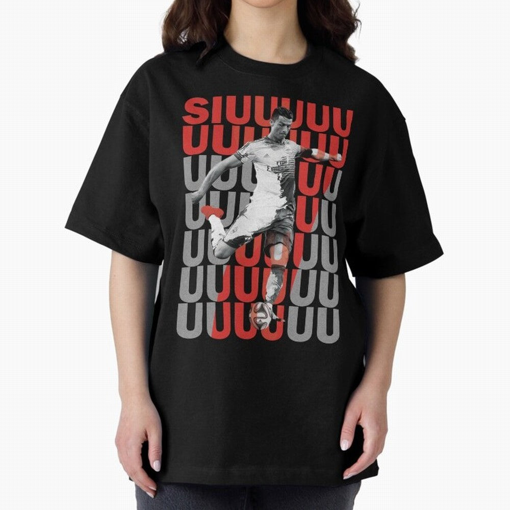 Siuuuuuu Cristiano Ronaldo Classic Oversized T-Shirt Honor the Football Icons of Match Day Hype around FIFA World Cup 2026 Group Stage, CR7 and Messi, Argentina and Brazil, Supporter Pride, Iconic Celebrations, Legendary Names and Global Match Day