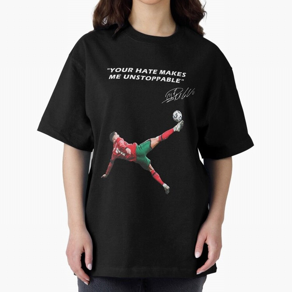 Cristiano Ronaldo Footballer Oversized T-Shirt Bring Home the FIFA World Cup 2026 Group Stage Journey through Haaland Highlights, England Pride, Retro Football Energy, Iconic Rivalries, Trophy Chase Drama and Stadium Atmosphere; Built for