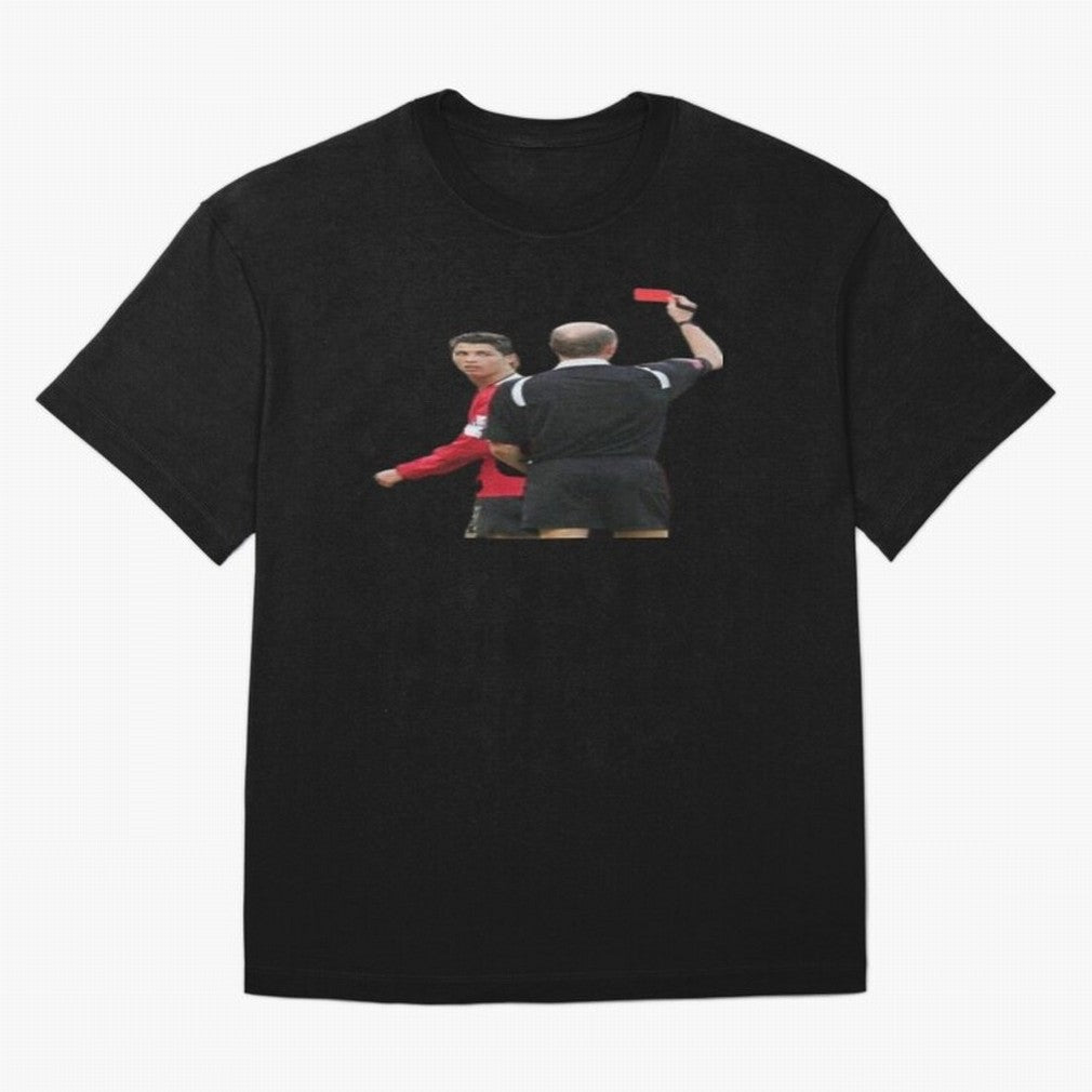 Cristiano Ronaldo Red Card Oversized T-Shirt Carry the Colors and Pride of Global Football Passion for FIFA World Cup 2026, Connected to Mbappe and Neymar, France and Portugal, Match Day Excitement, Supporter Culture, Golden Goals and Global