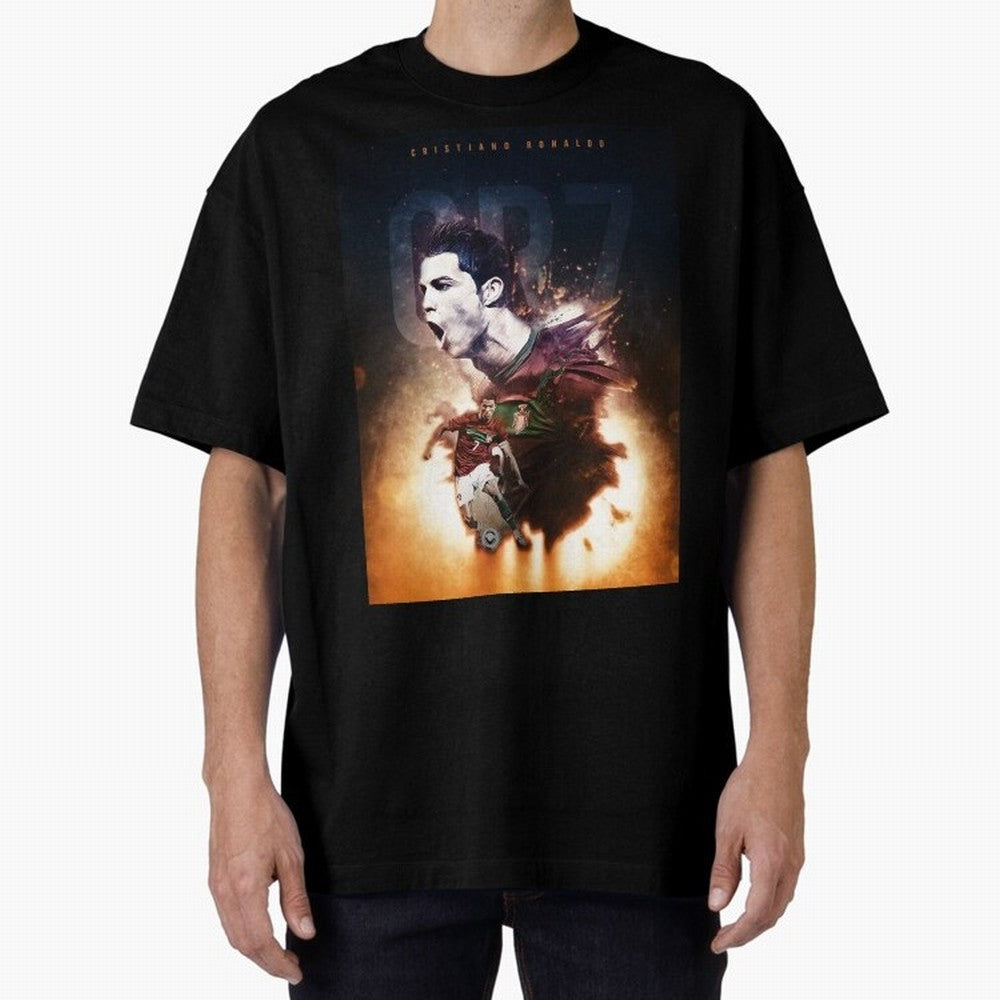Cristiano Ronaldo 7 Oversized T-Shirt Stand with Match Day Hype around FIFA World Cup 2026 USA Canada Mexico, Neymar, Haaland and Cristiano Ronaldo, Netherlands, Supporter Pride, Iconic Celebrations, Legendary Names and Global Match Day Energy;