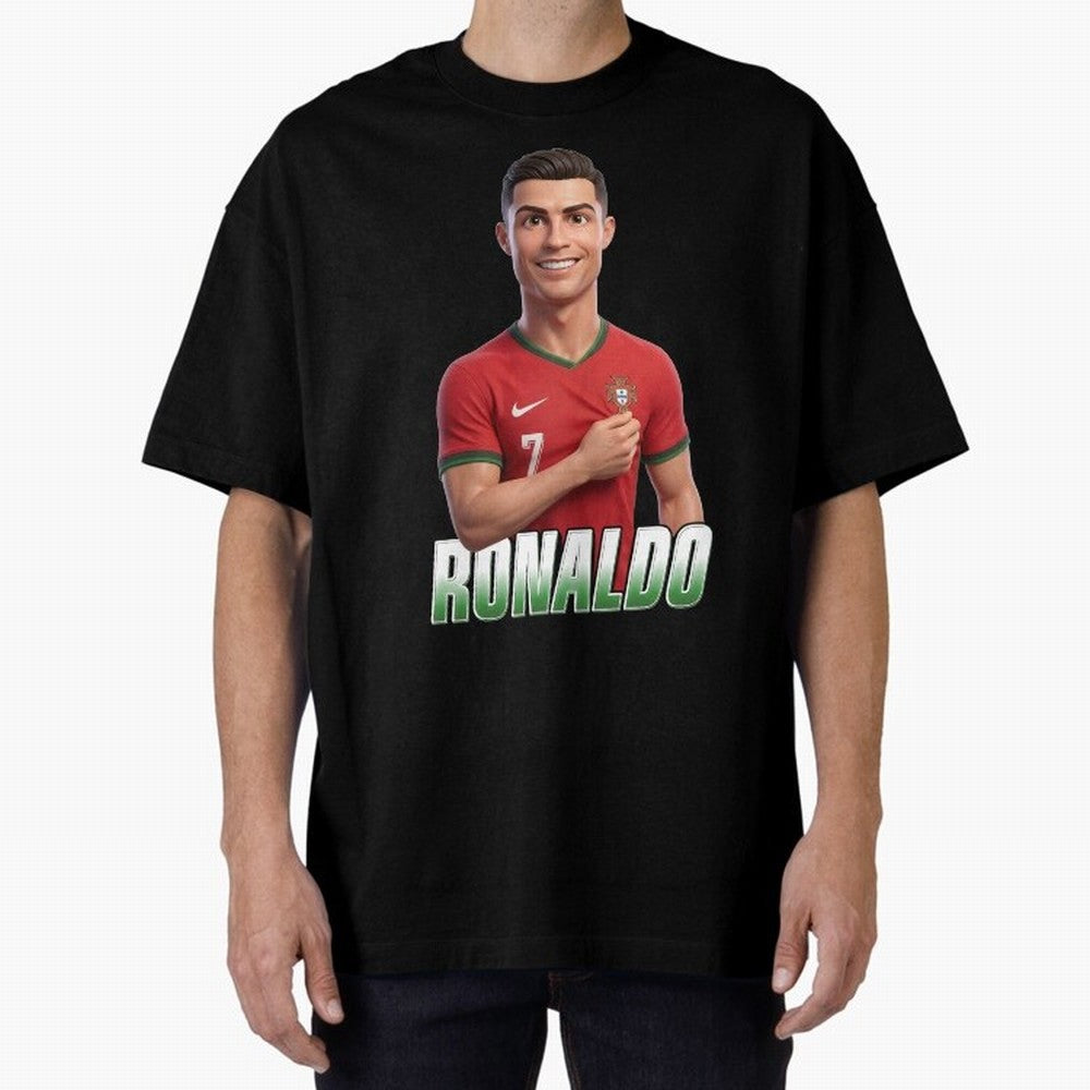 Ronaldo Oversized T-Shirt Show Support during the FIFA World Cup 2026 Group Stage Journey through Haaland Highlights, Spain Pride, Classic Soccer Heritage, Championship Pressure, Fan Loyalty and International Pride; Created for Match Day Parties,