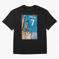 Cristiano Ronaldo Oversized T-Shirt Carry Global Football Passion for FIFA World Cup 2026 USA Canada Mexico, Centered on CR7, Spain, Soccer Culture, Superstar Moments, National Team Dreams and Competitive Fire; Ideal for Fans Who Follow Messi,