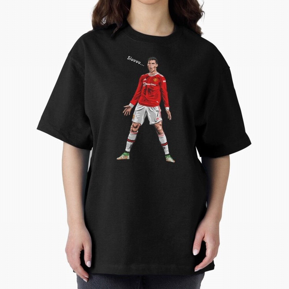 Christiano Ronaldo CR7 Siuuuuu... Oversized T-Shirt Wear the Spirit of Global Football Passion for FIFA World Cup 2026 USA Canada Mexico, Centered on Messi and Cristiano Ronaldo, France and Portugal, Football Passion, Legendary Performances,