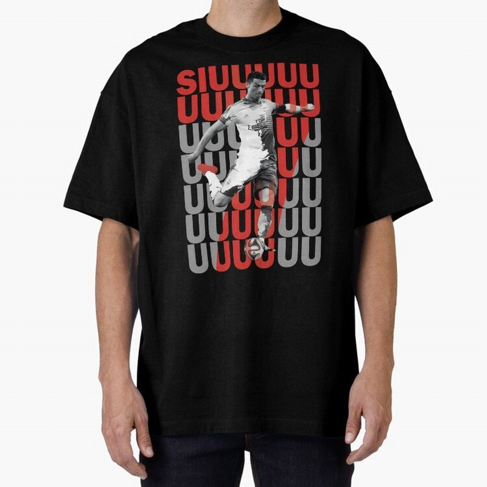 Siuuuuuu Cristiano Ronaldo Oversized T-Shirt Make Every Kick Count in Match Day Hype around FIFA World Cup 2026 Group Stage, Haaland and Mbappe, Brazil, Soccer Culture, Superstar Moments, National Team Dreams and Competitive Fire; Perfect for