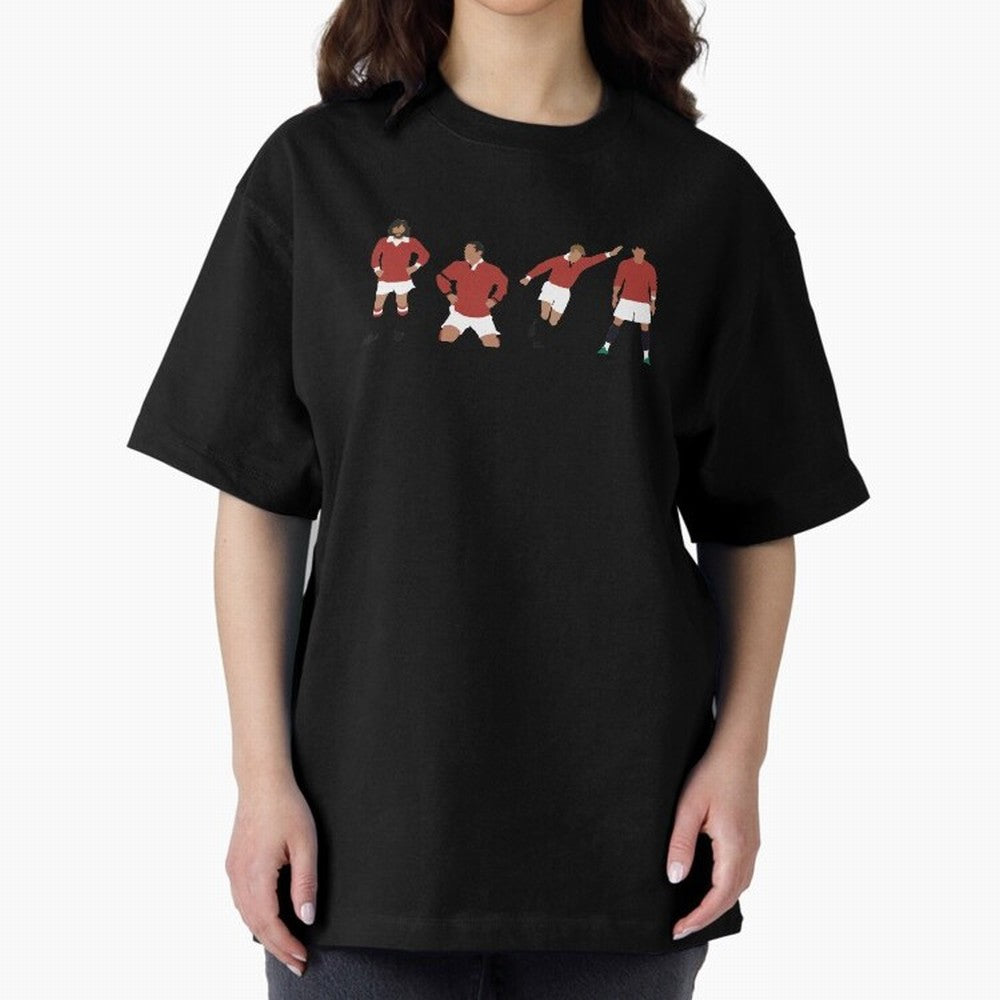 Manchester United Number 7 Design! Oversized T-Shirt Carry the Dream of the FIFA World Cup 2026 USA Canada Mexico Journey through Haaland Highlights, England Pride, Vintage Soccer Flavor, Modern Football Stars, National Flags and Final Night