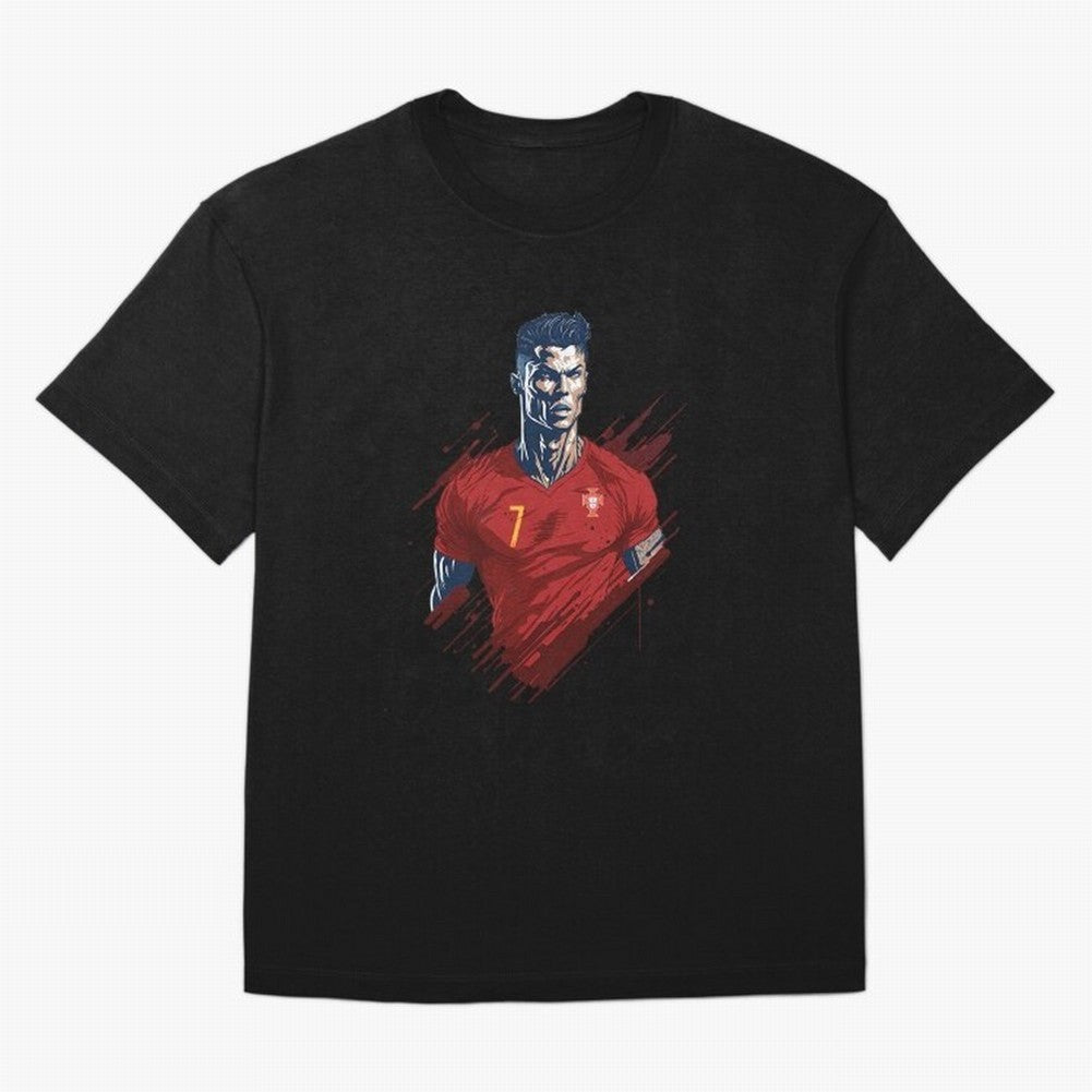 Cristiano Ronaldo splash art Oversized T-Shirt Make Every Match About FIFA World Cup 2026 USA Canada Mexico Capturing CR7, Spain Energy, Football History, Final Match Energy, Crowd Noise and Once in a Lifetime Moments; Perfect for Supporters Who