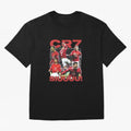 Retro Cristiano Ronaldo Manchester United Oversized T-Shirt Honor Champions and Dreams in Match Day Hype around FIFA World Cup 2026 Group Stage, Haaland, Spain, Retro Football Energy, Iconic Rivalries, Trophy Chase Drama and Stadium Atmosphere;