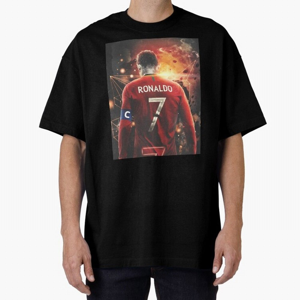 Cristiano Ronaldo Art iPad Case _amp_ Skin Oversized T-Shirt Share Global Football Passion for FIFA World Cup 2026, Celebrating Neymar, England, France and Netherlands, Championship Spirit, Famous Goals, Roaring Crowds and International Football