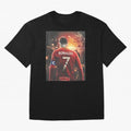 Cristiano Ronaldo Art iPad Case _amp_ Skin Oversized T-Shirt Share Global Football Passion for FIFA World Cup 2026, Celebrating Neymar, England, France and Netherlands, Championship Spirit, Famous Goals, Roaring Crowds and International Football