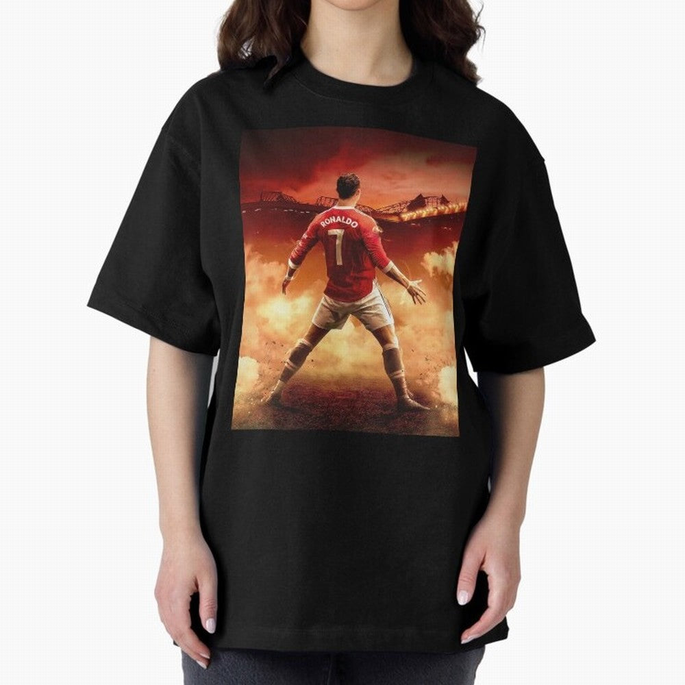 Ronaldo Cr7 Siuuu Manchester,Ronaldo Gifts,Ronaldo Cover,Ronaldo Prints Oversized T-Shirt Fuel the Hype around FIFA World Cup 2026 Group Stage Spirit, Inspired by England and Germany, CR7, Game Day Rituals, Football Legends, Country Pride and the